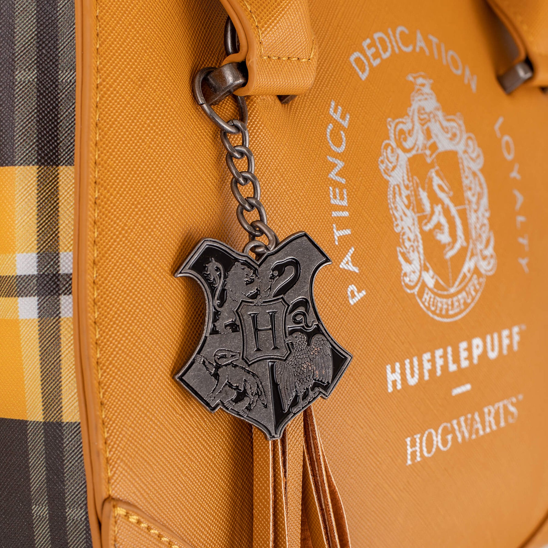 Harry Potter Hufflepuff Luxury Plaid Top Handbag