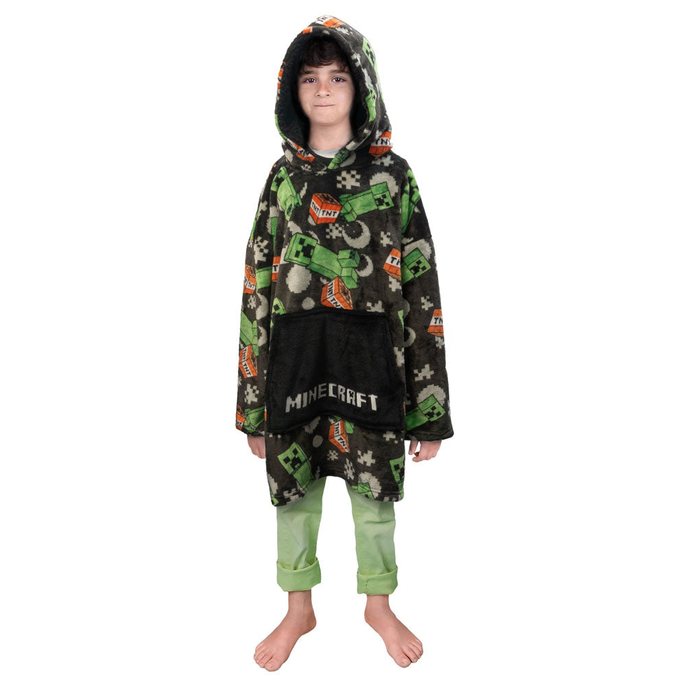 Minecraft Creeper TNT Kids Snuggle Oversized Hoodie