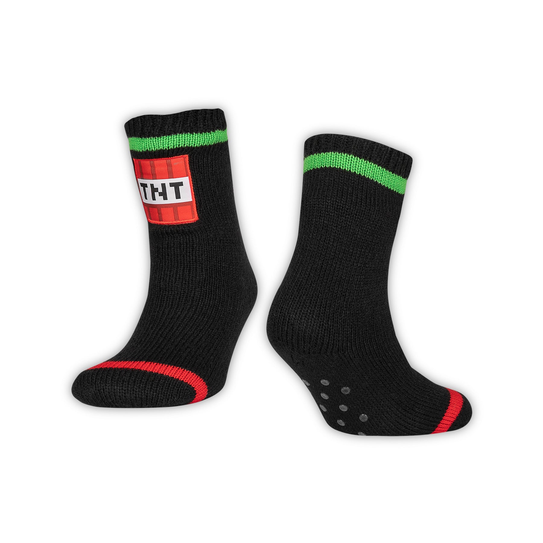 Minecraft Creeper TNT Kids Cosy Slipper Socks