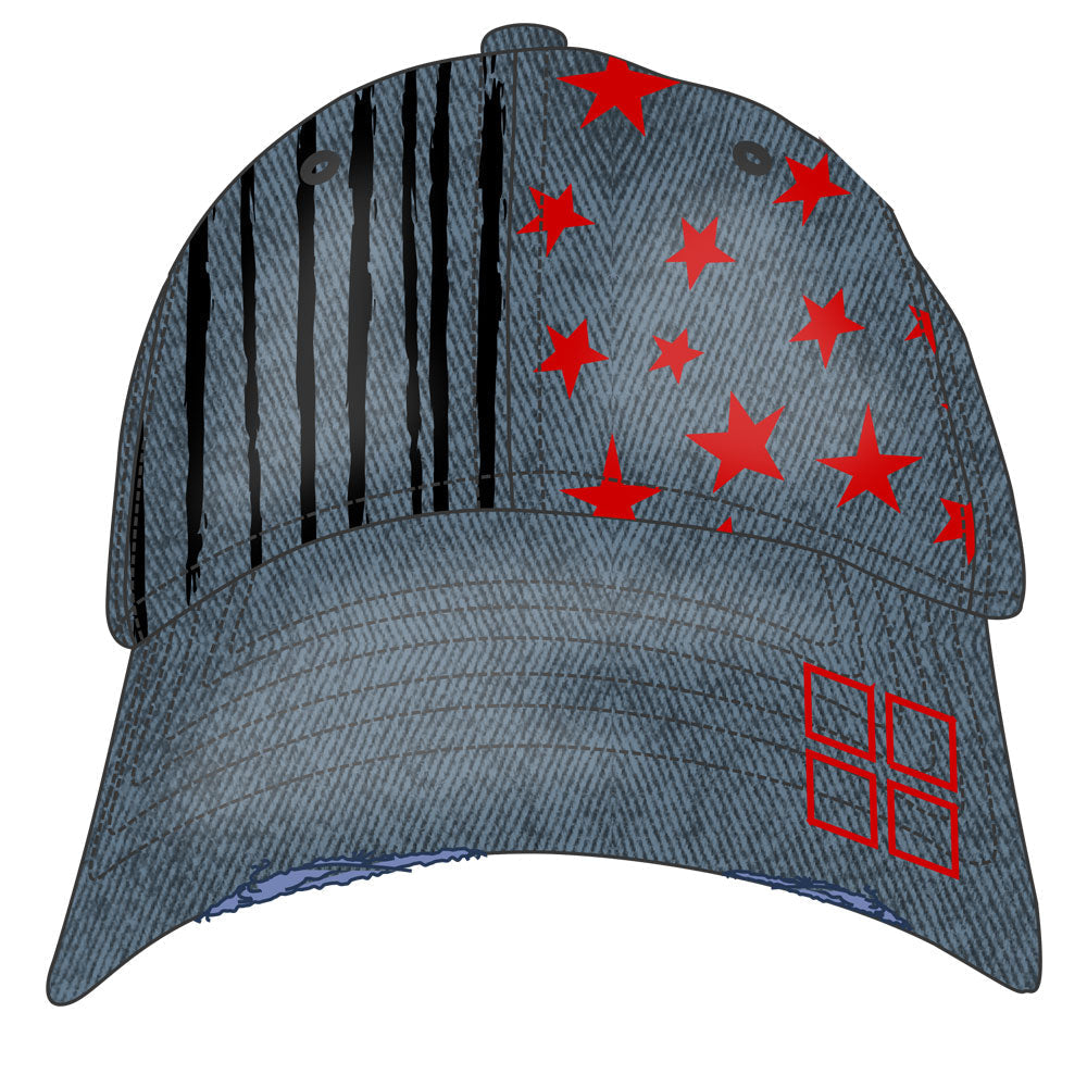 Harley Quinn Washed Denim Adjustable Cap