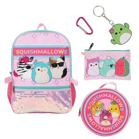 Squishmallows Crew 5-Piece Backpack Set