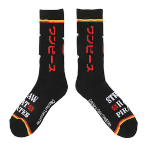 One Piece Straw Hat Pirates Adult 3 Pair Crew Socks