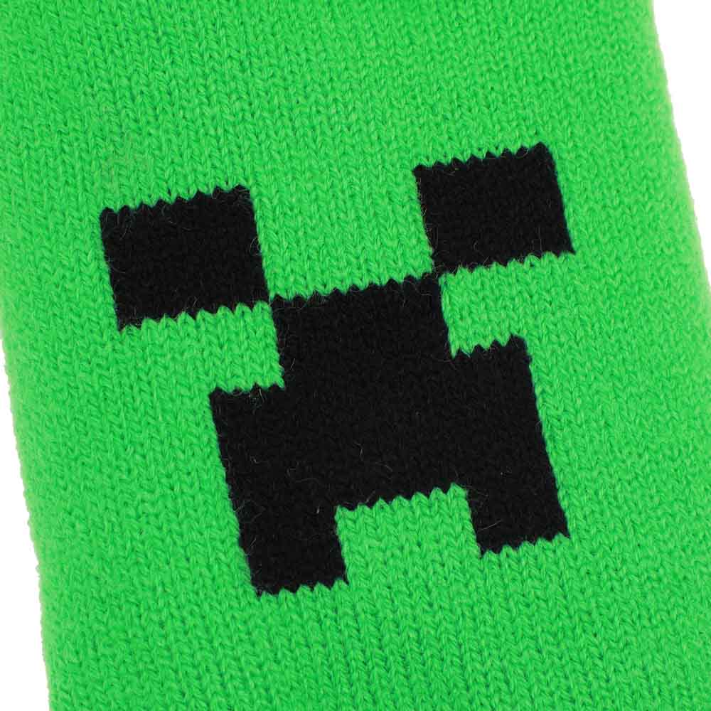 Minecraft Creeper Face Women’s Green Slipper Socks