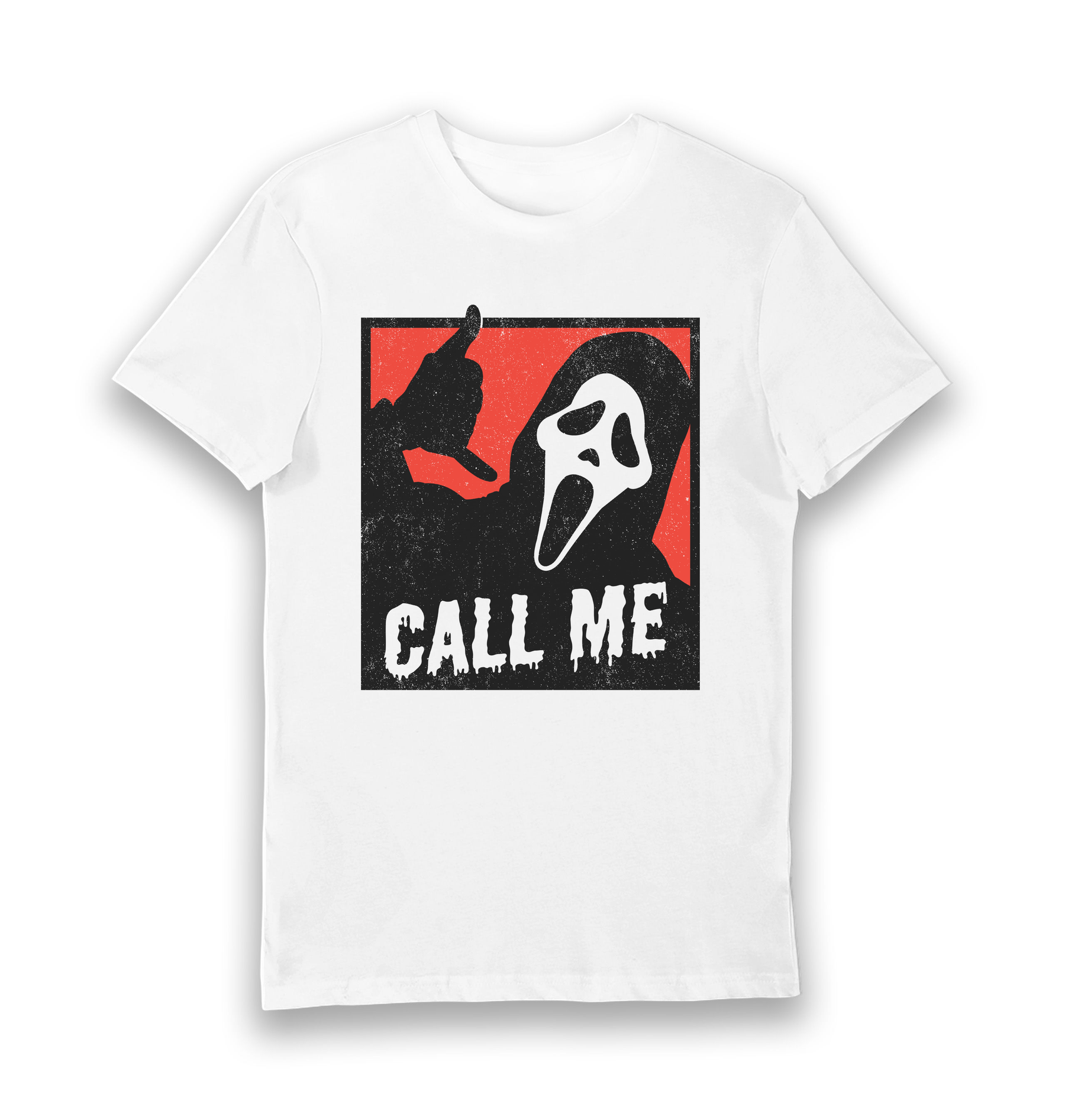 White Printed T-shirt Front