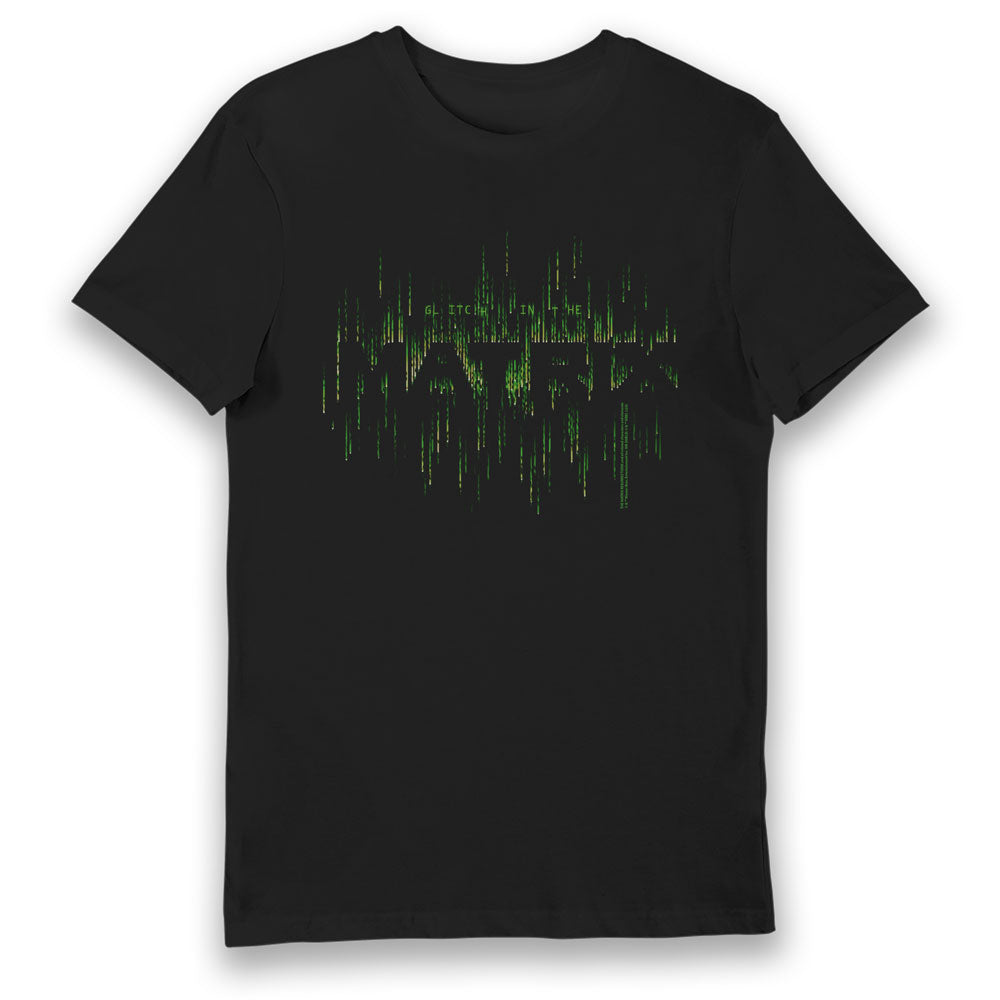 The Matrix Glitch In The Matrix Adults Black T-Shirt