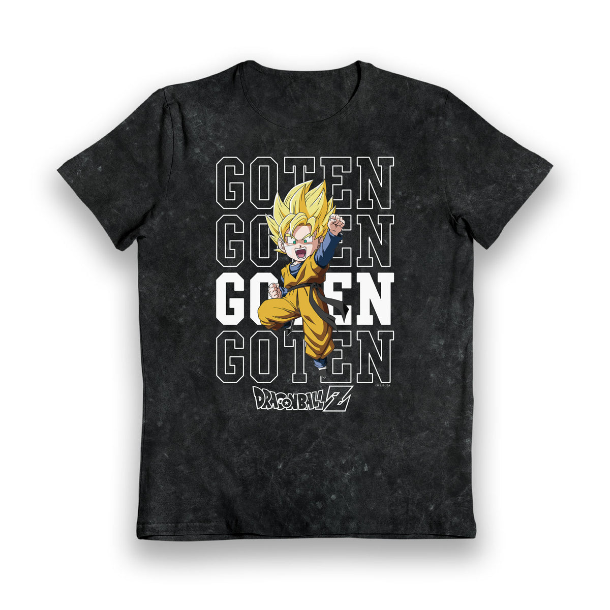 Dragon Ball Z Goten Kids Black Snow Wash T-Shirt - Bulk Buy