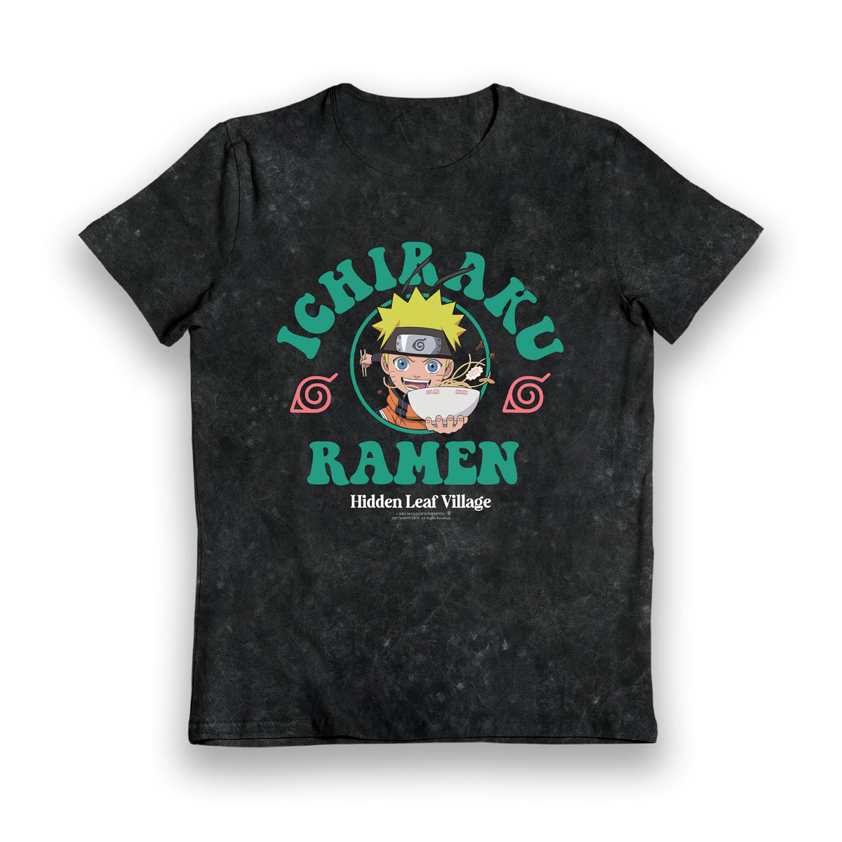 Naruto Ramen Leaf Village Black Snow Wash Kids T-Shirt - Bulk Buy