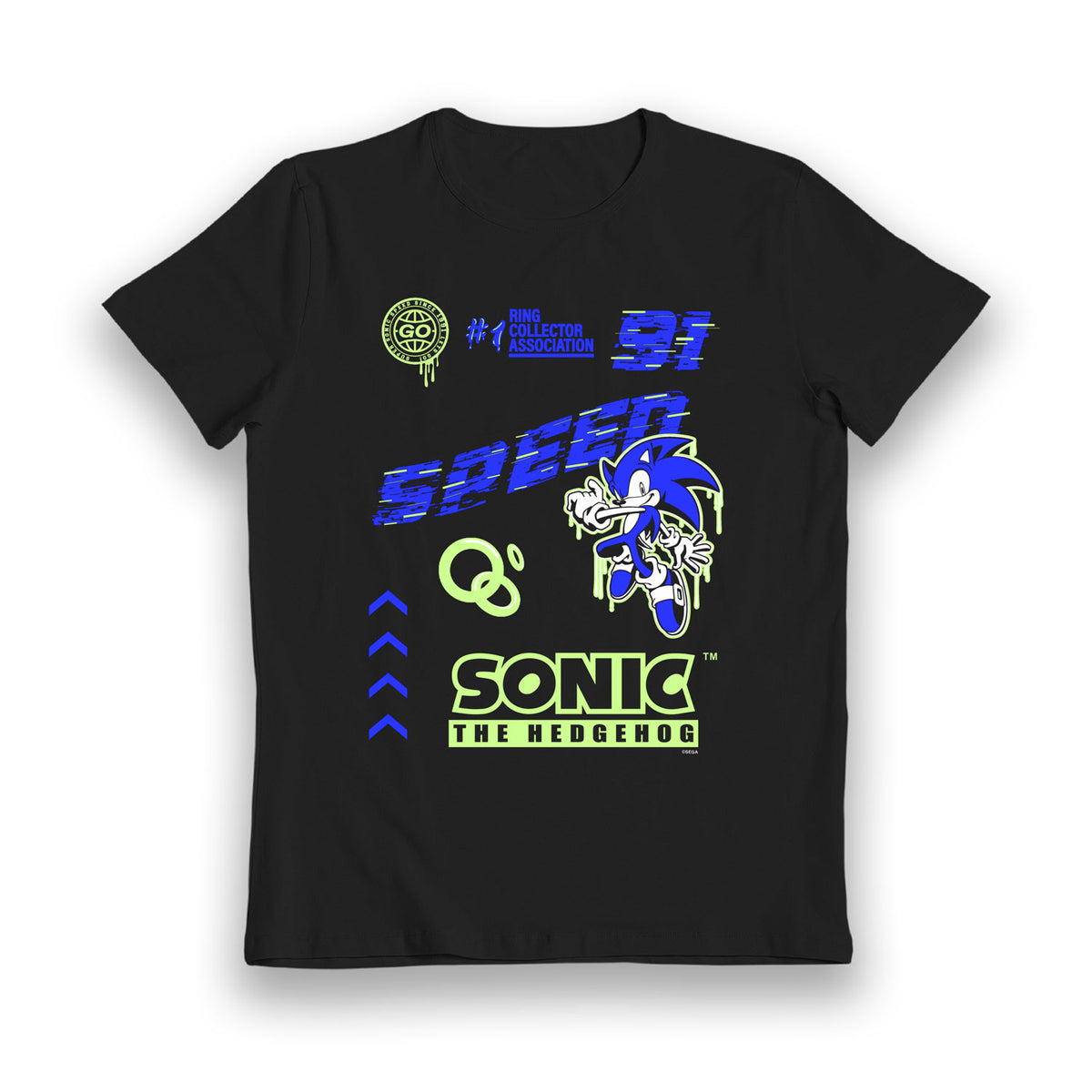 Sonic The Hedgehog Speed Black Kids T-Shirt