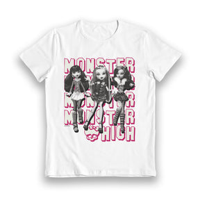 Monster High Girls Glow in the Dark White Kids T-Shirt - Bulk Buy