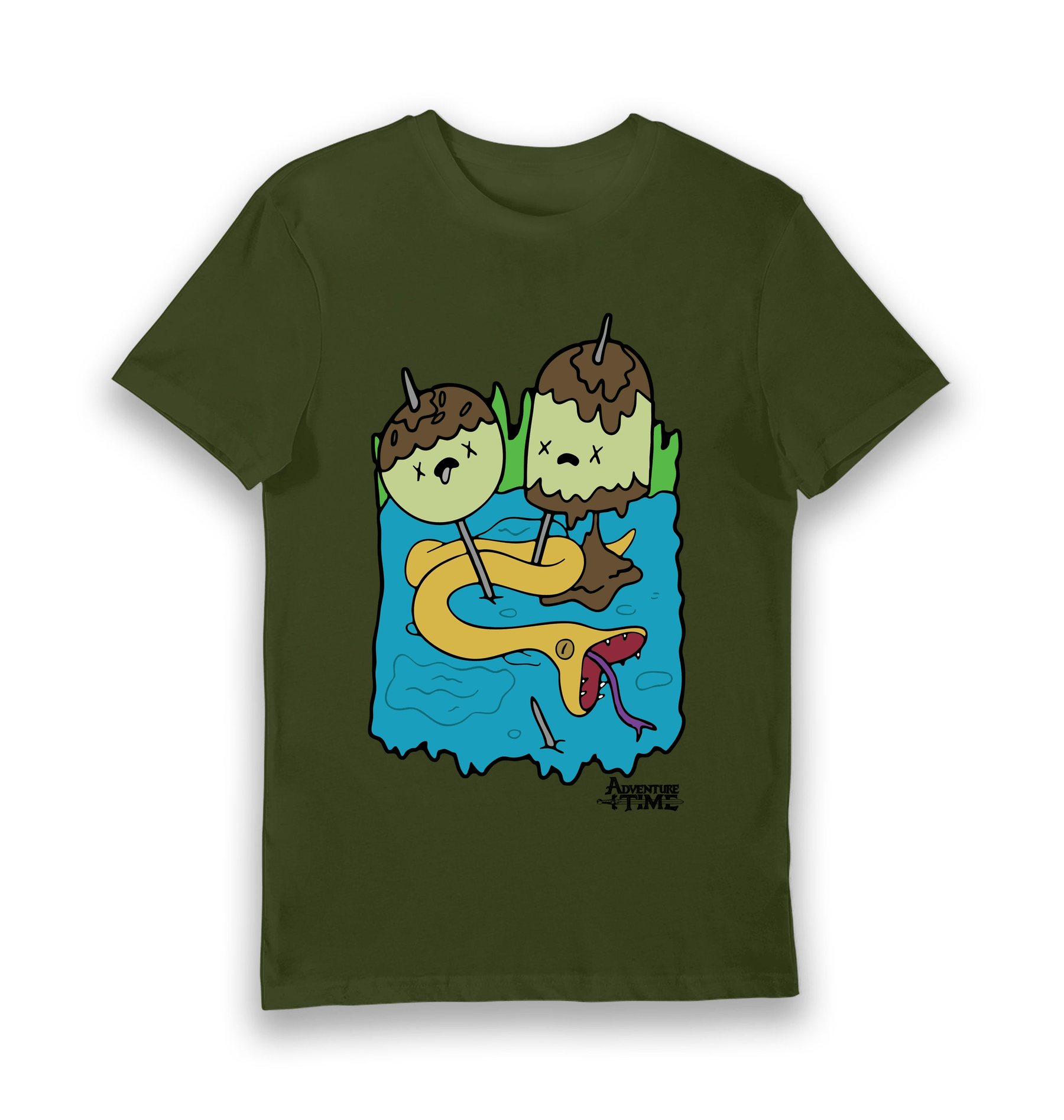 Forest Green Printed T-shirt Front