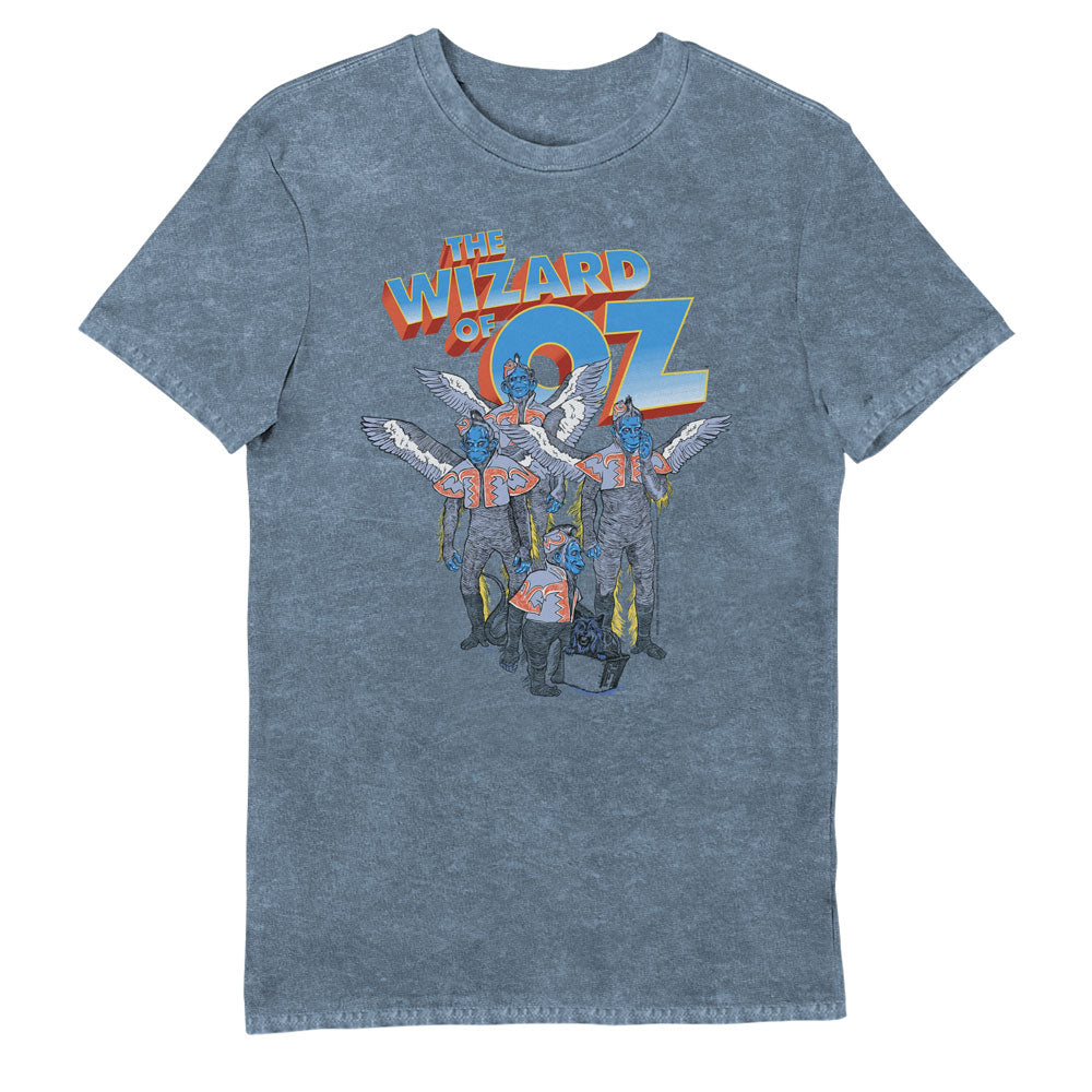 The Wizard Of Oz Blue Vintage Winged Monkeys & Toto Adults T-Shirt