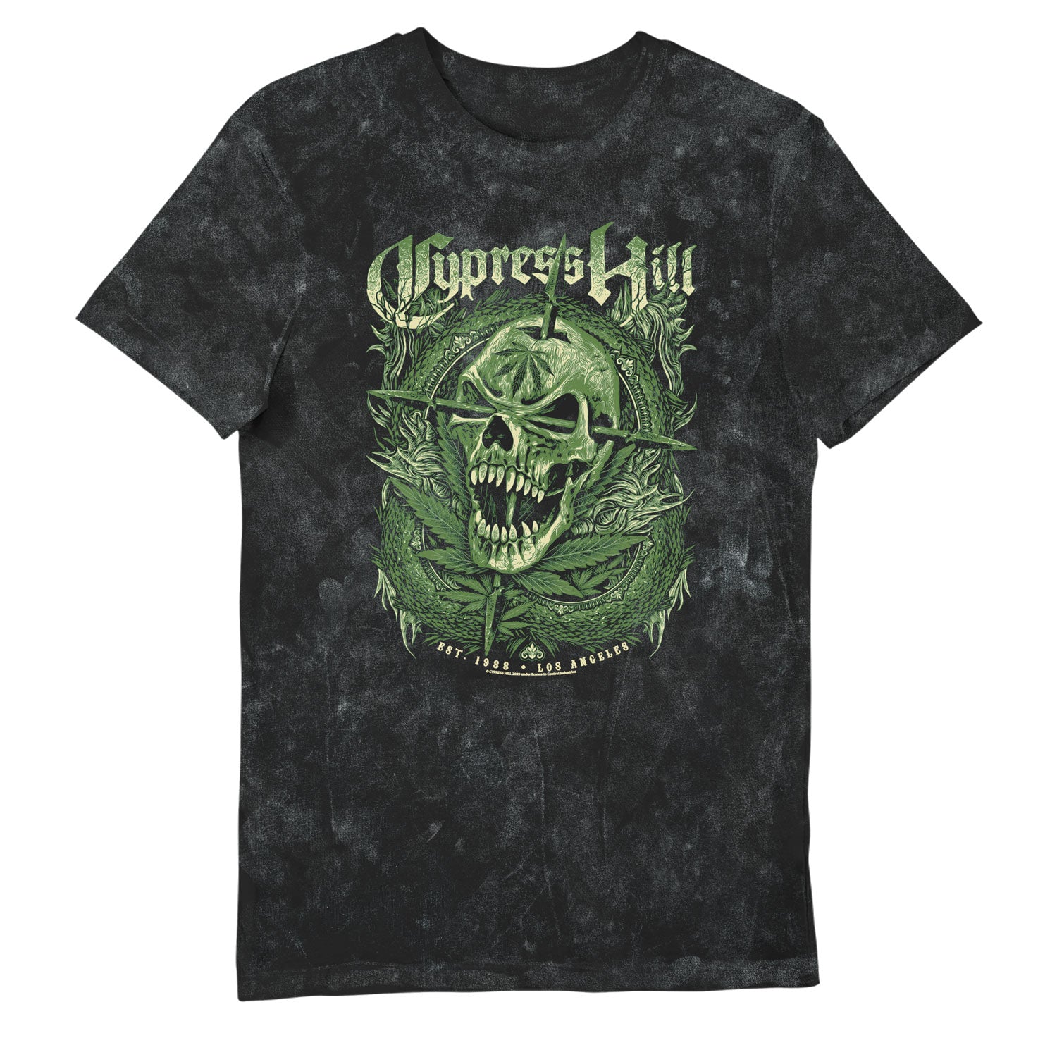 Cypress Hill Skull & Arrows Wash T-Shirt