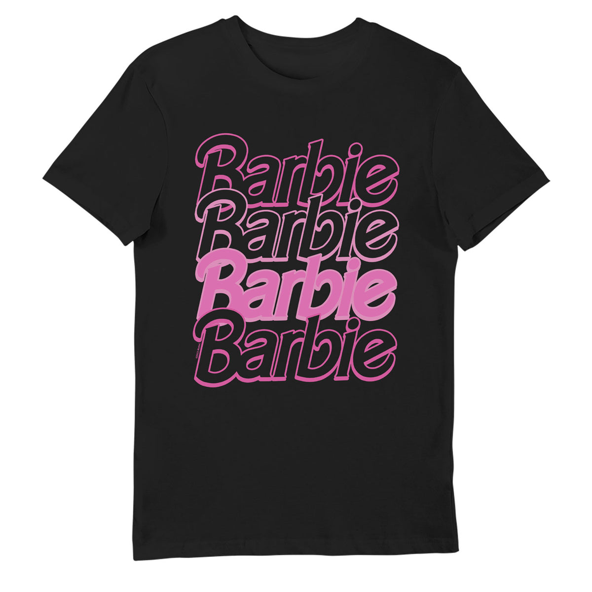 Barbie Pink Trace Logo Black Unisex T-Shirt