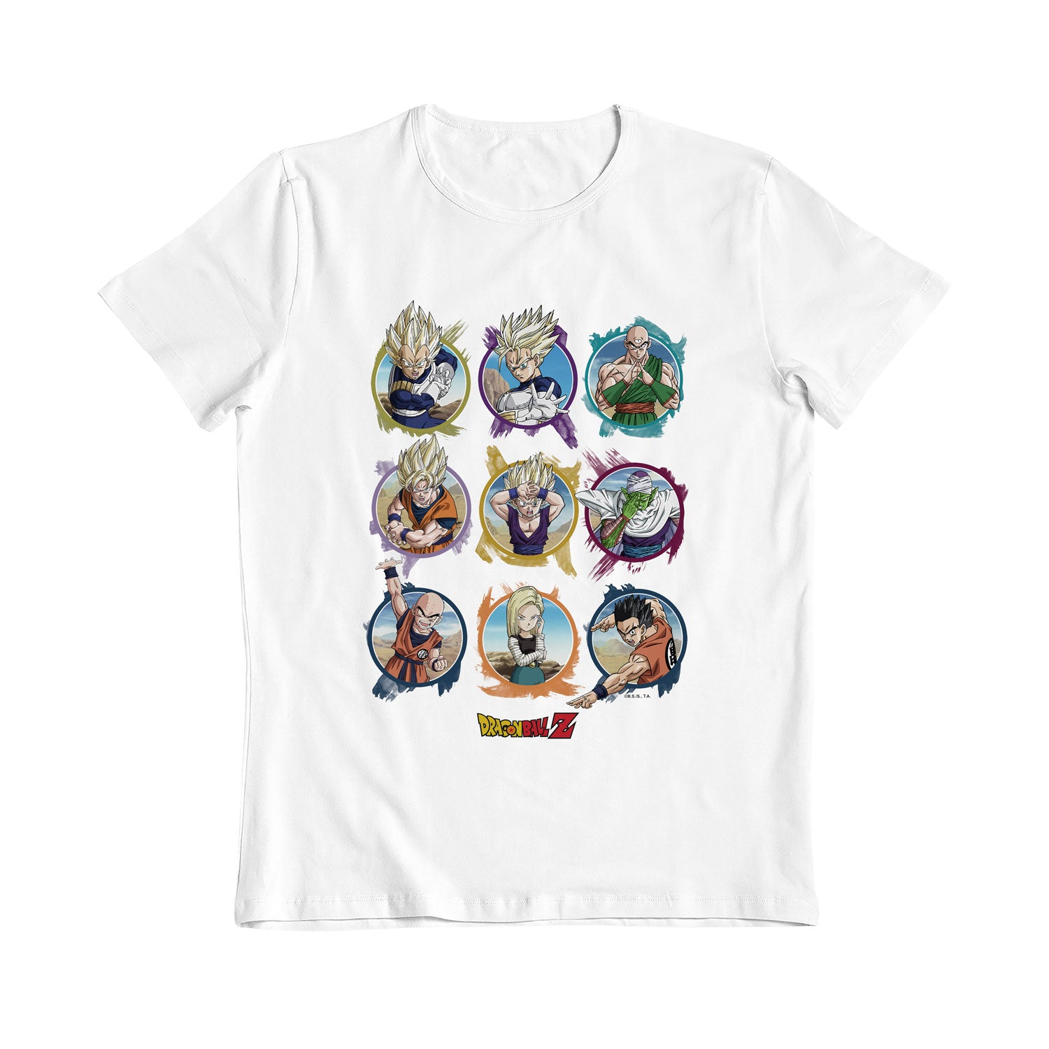 Dragon Ball Z Circle Characters White Kids T-Shirt