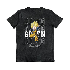 Dragon Ball Z Goten Kids Black Snow Wash T-Shirt - Bulk Buy