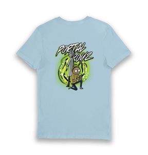 Light Blue Printed T-shirt Back