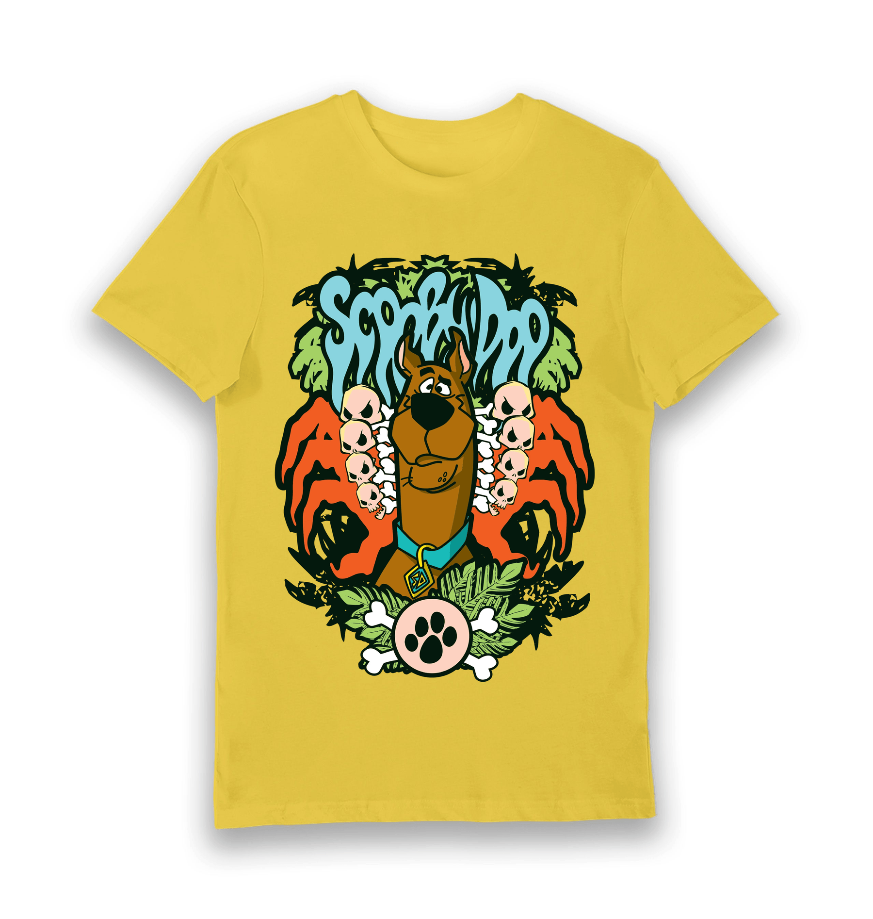 Yellow Printed T-shirt Front