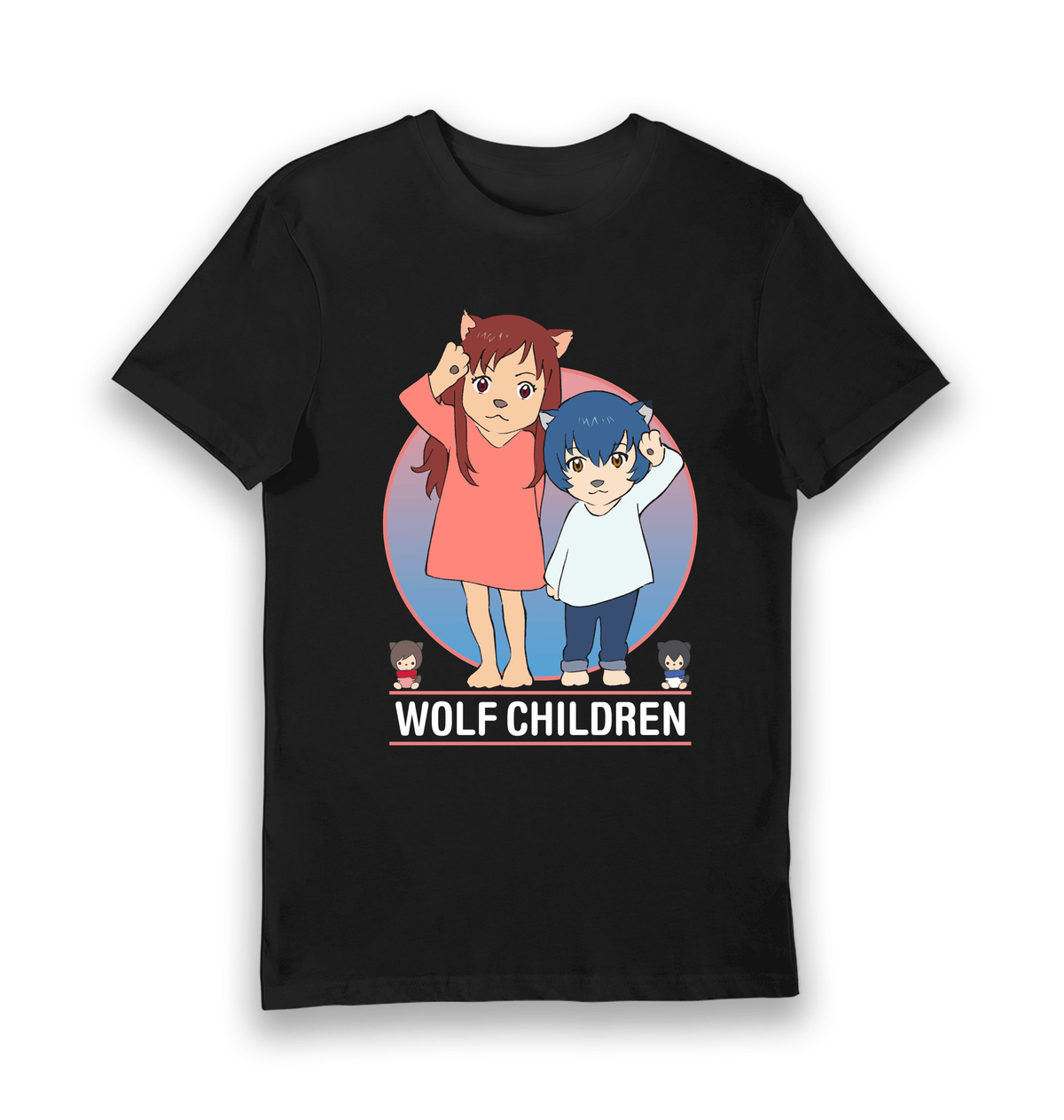 Black Printed T-shirt Front