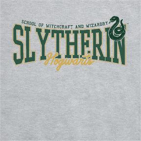 Harry Potter Slytherin Collegiate Grey Marl Adults Crew