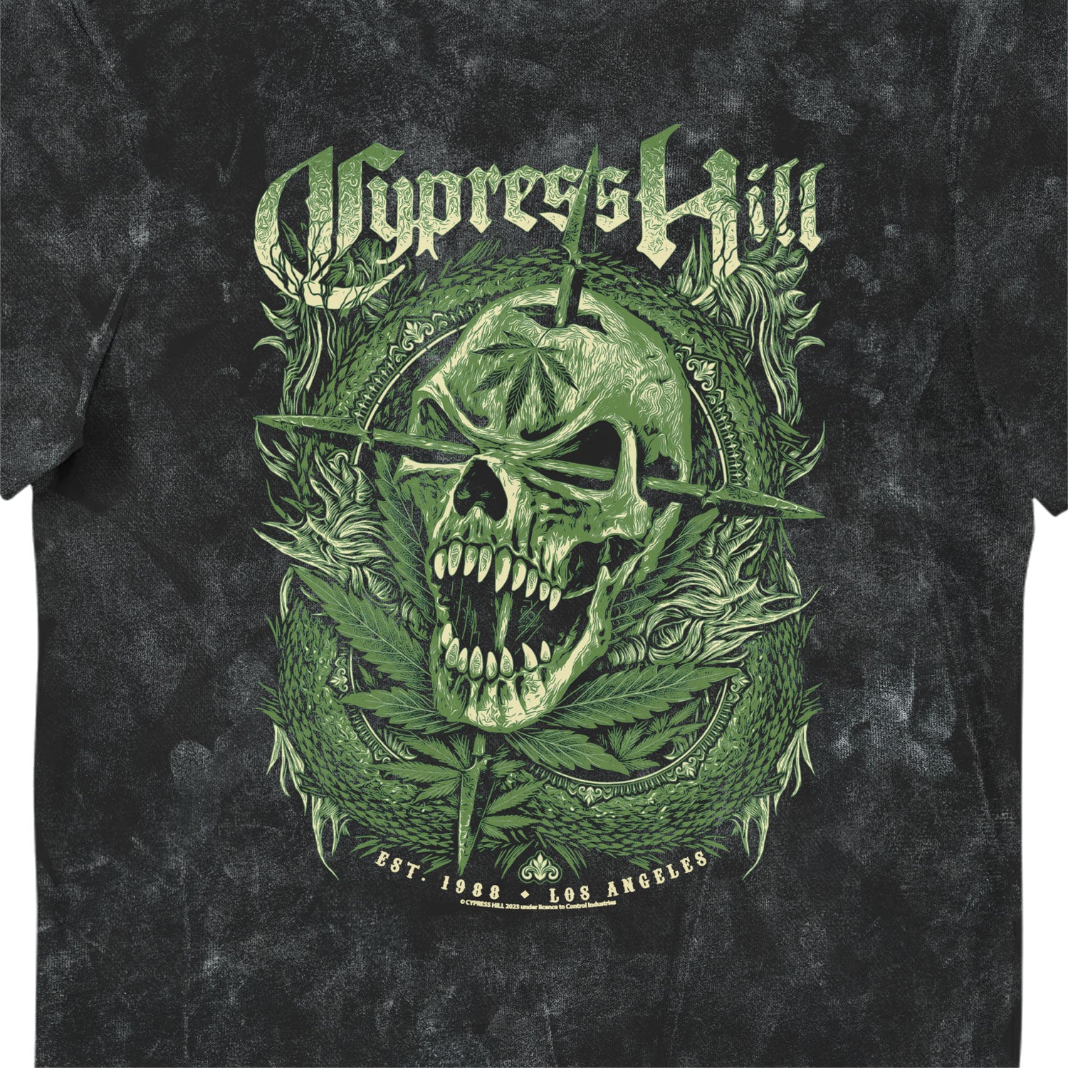 Cypress Hill Skull & Arrows Wash T-Shirt