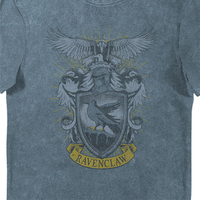 Harry Potter Ravenclaw House Crest Blue Vintage Style Adults T-Shirt