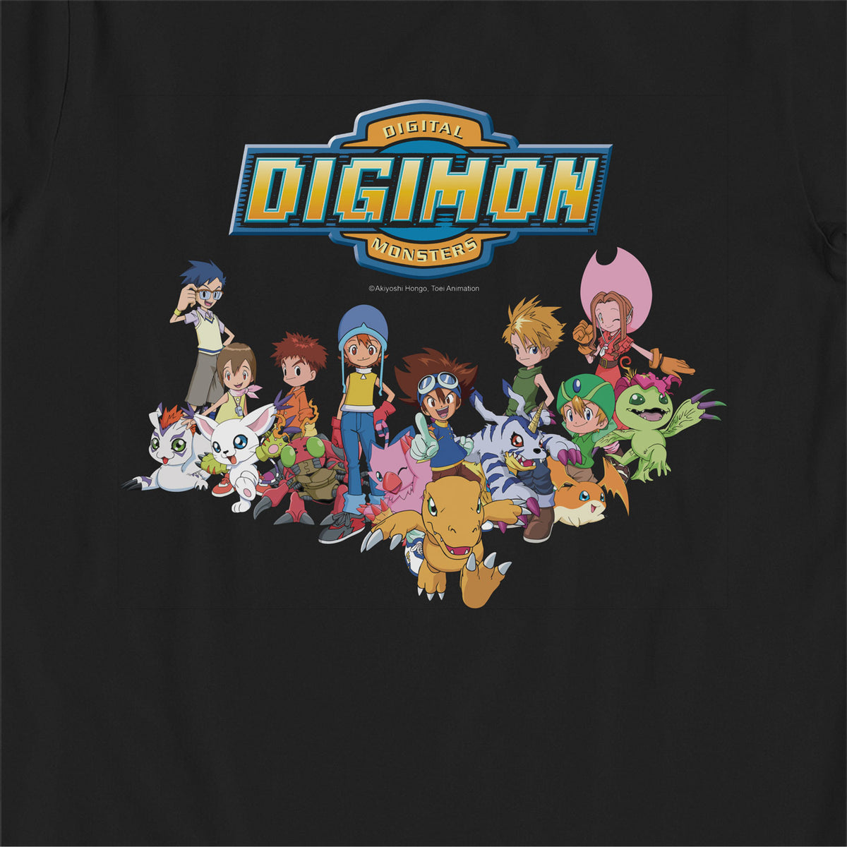 Digimon All Characters Black Kids T-Shirt