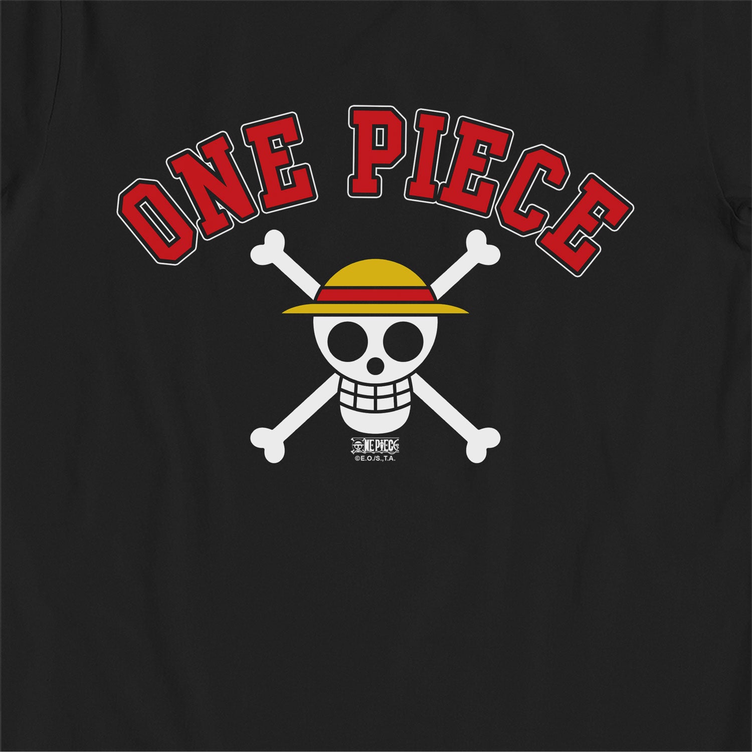 One Piece Skull Hat Black Kids T-Shirt