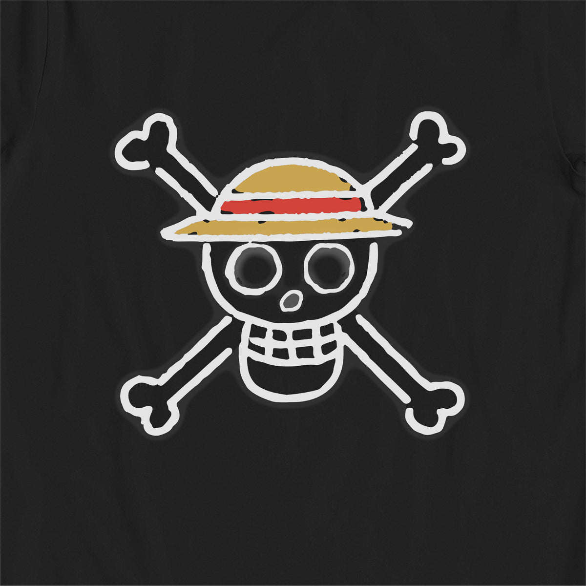One Piece Skull Glow in the Dark White Kids T-Shirt - Bulk Buy