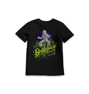 Black Printed Kids T-Shirt Front