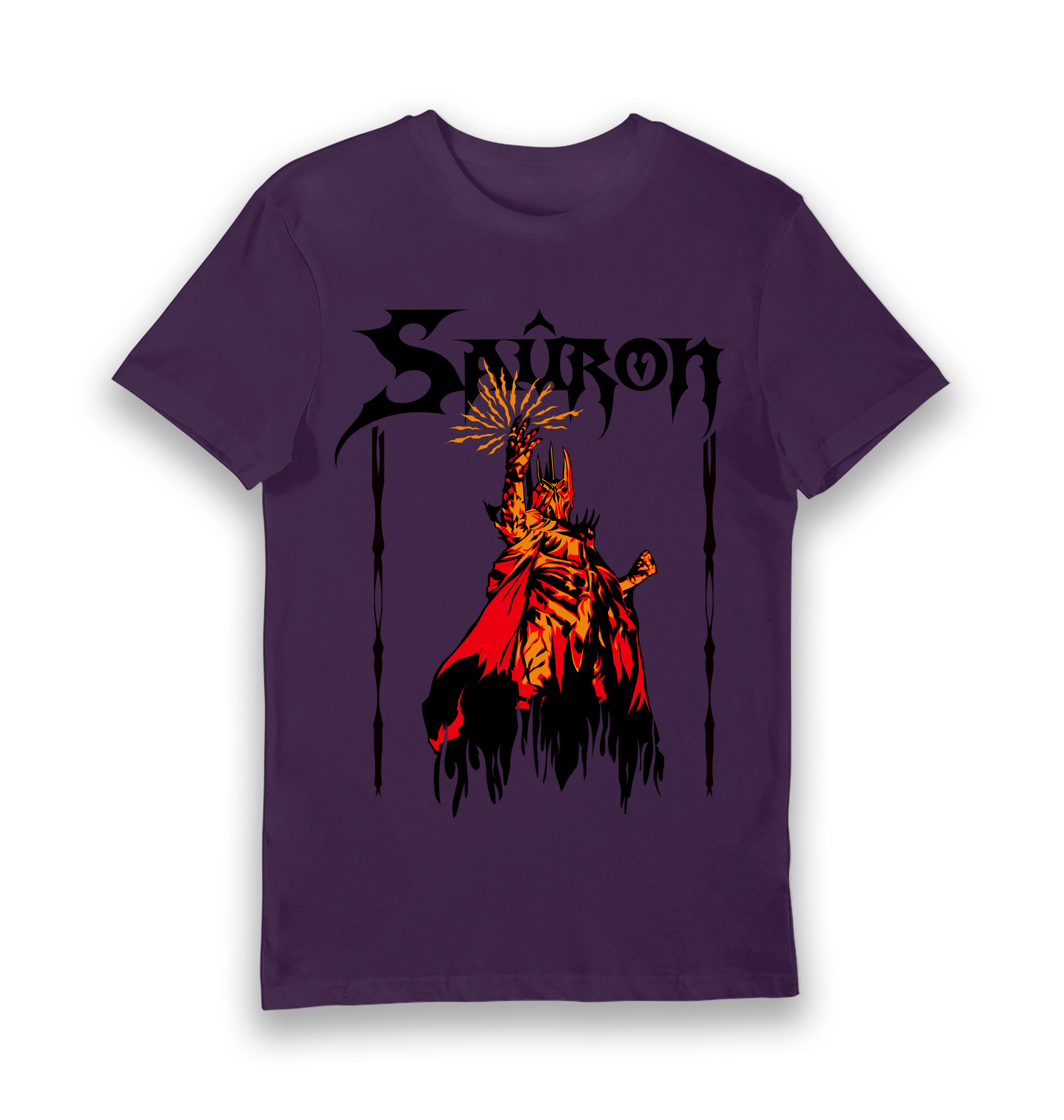 Purple Printed T-shirt Front