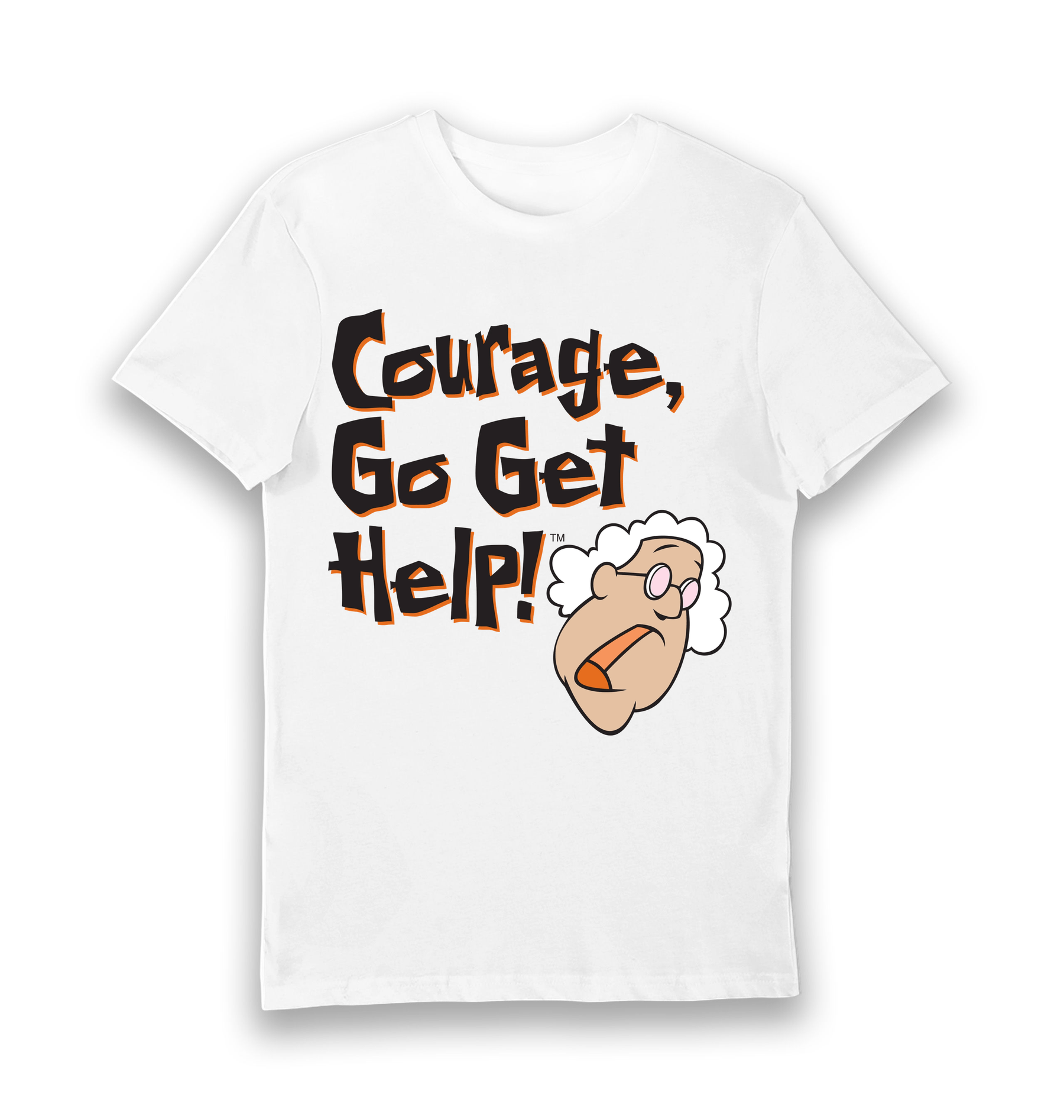 White Printed T-shirt Front