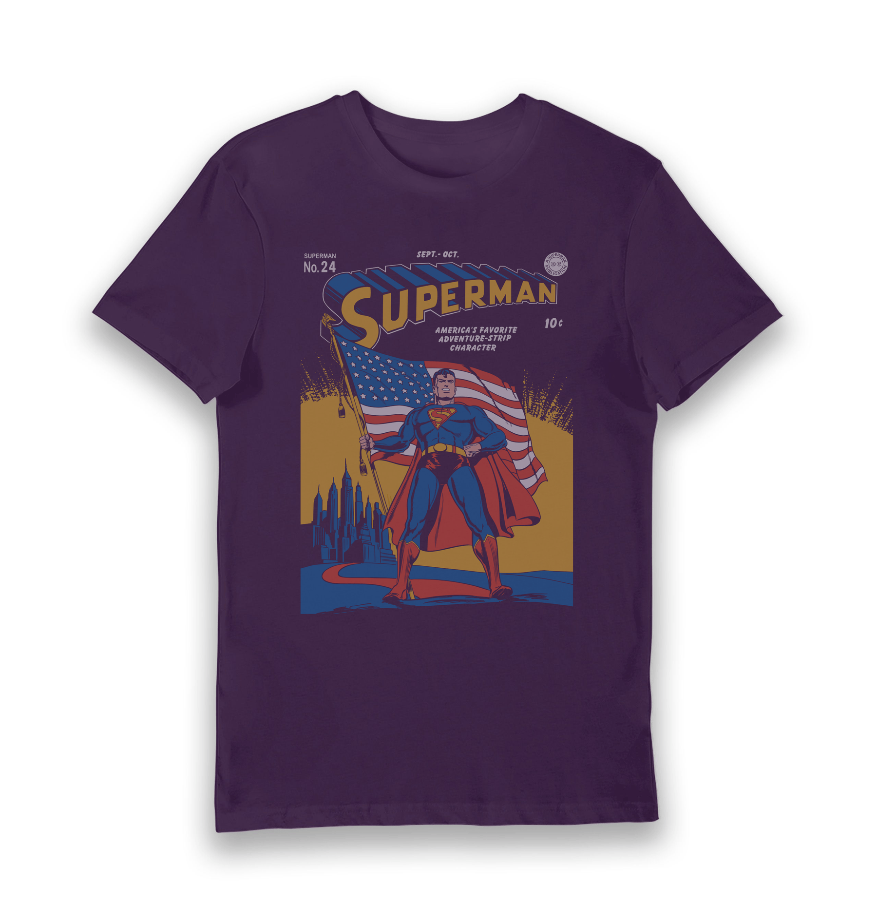 Purple Printed T-shirt Front