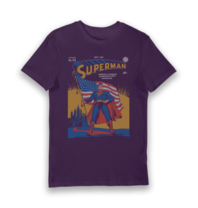 Purple Printed T-shirt Front