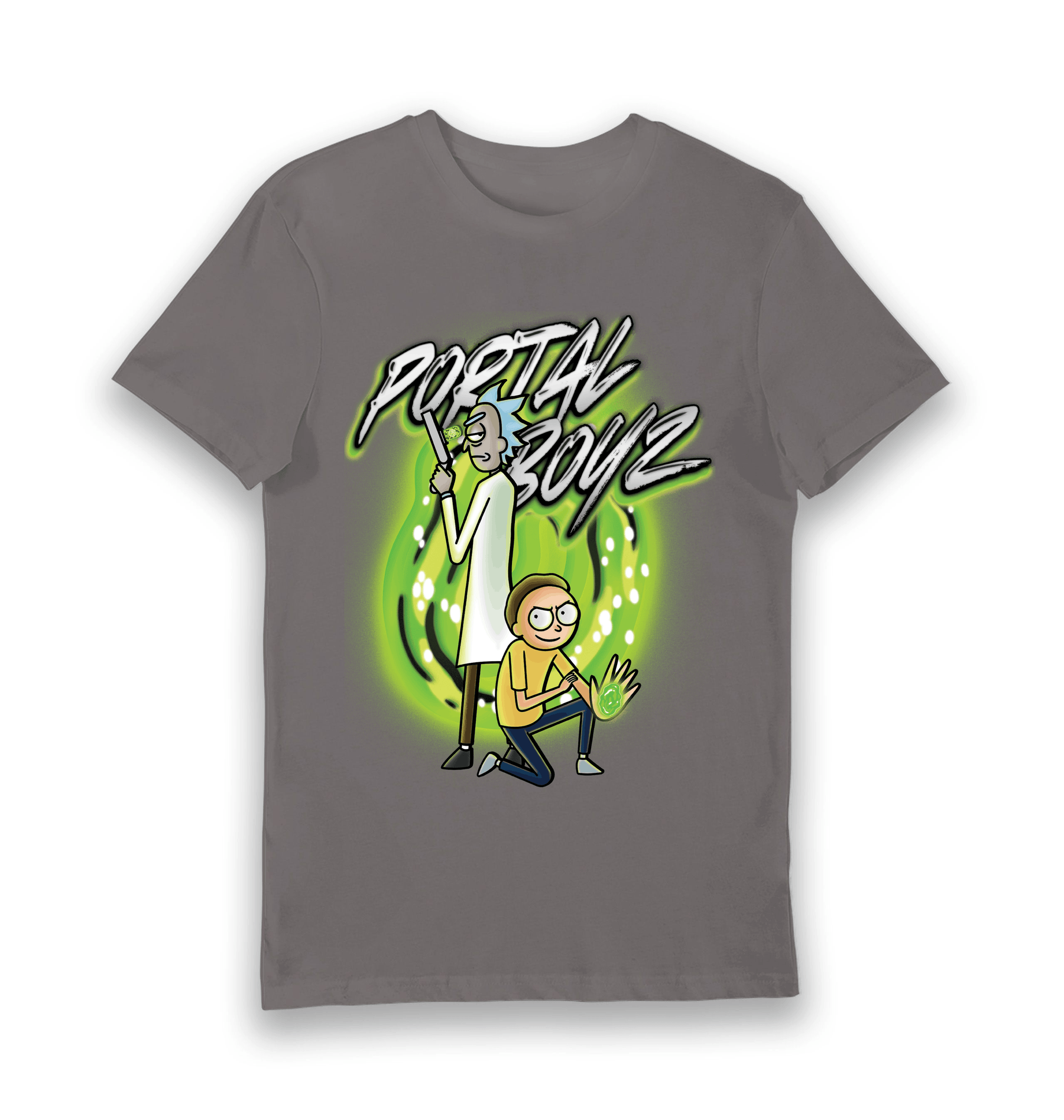 Charcoal Printed T-shirt Front