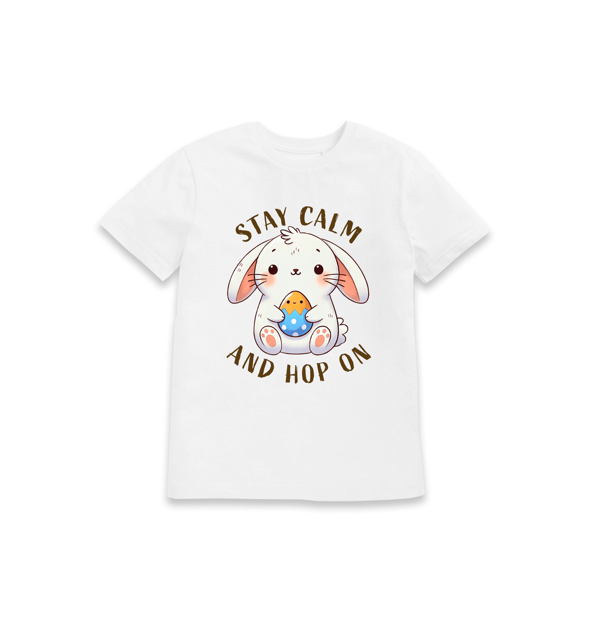 White Printed Kids T-Shirt Front