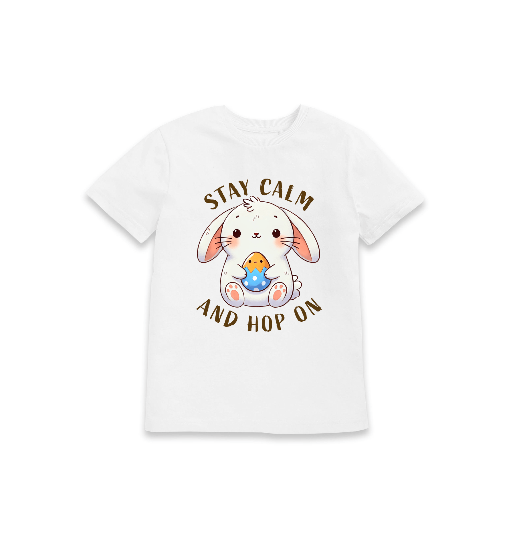 White Printed Kids T-Shirt Front