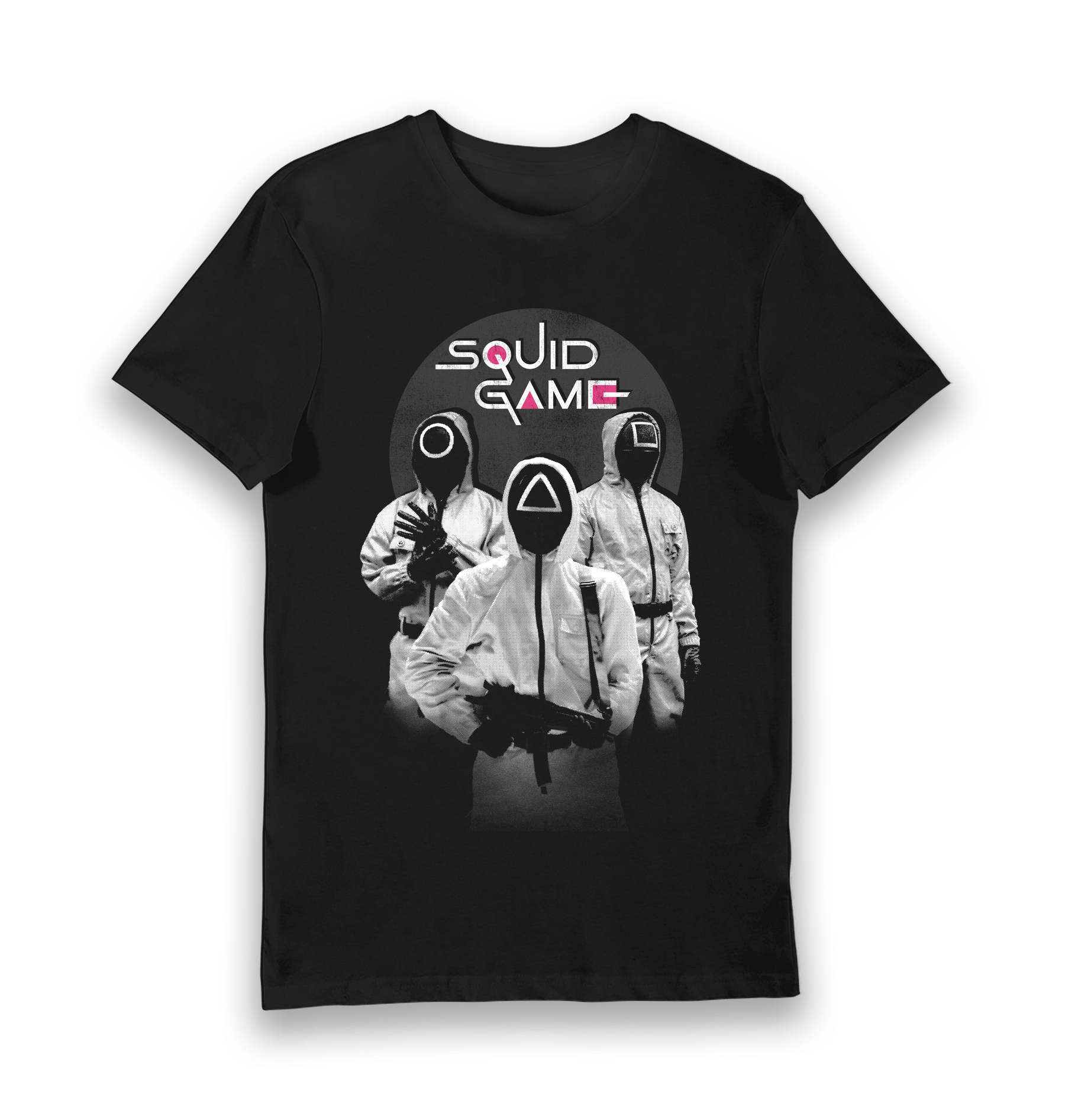 Black Printed T-shirt Front