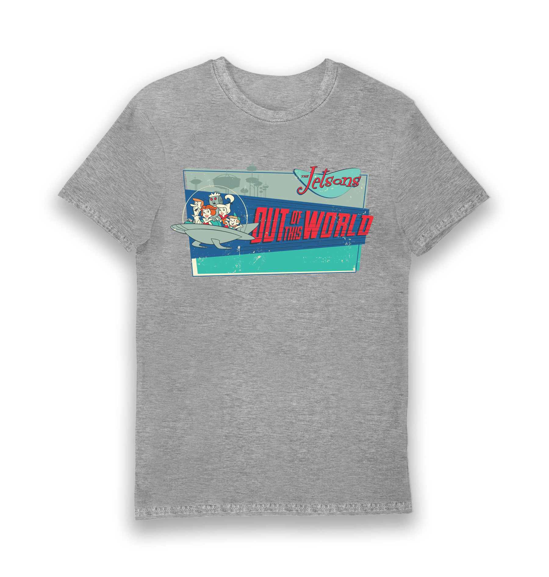 Sports Grey Printed T-shirt Front