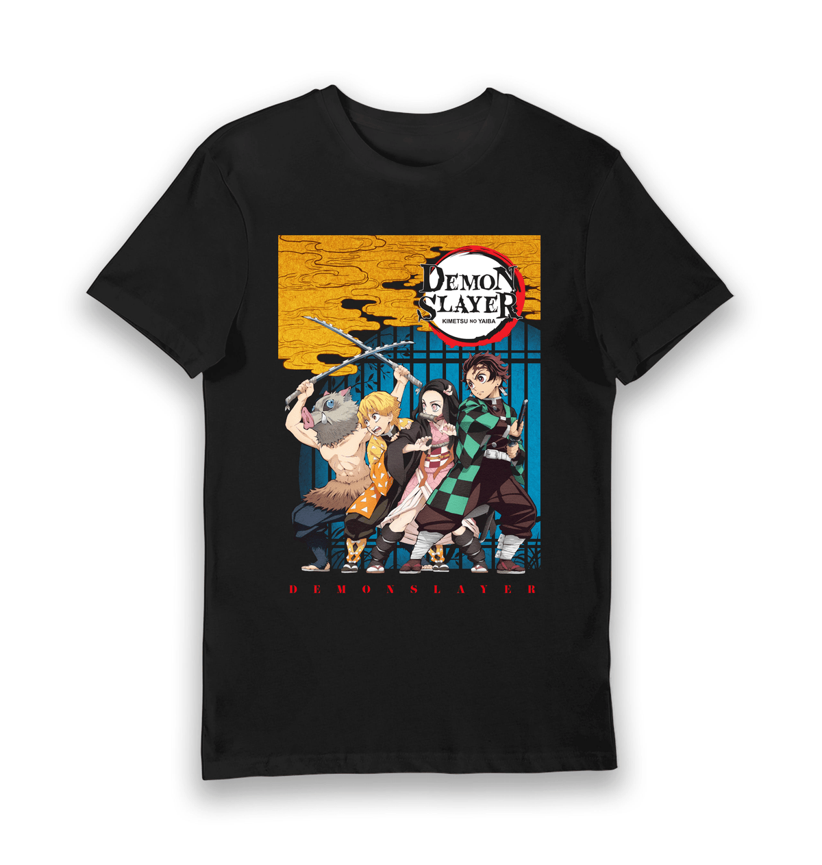 Black Printed T-shirt Front