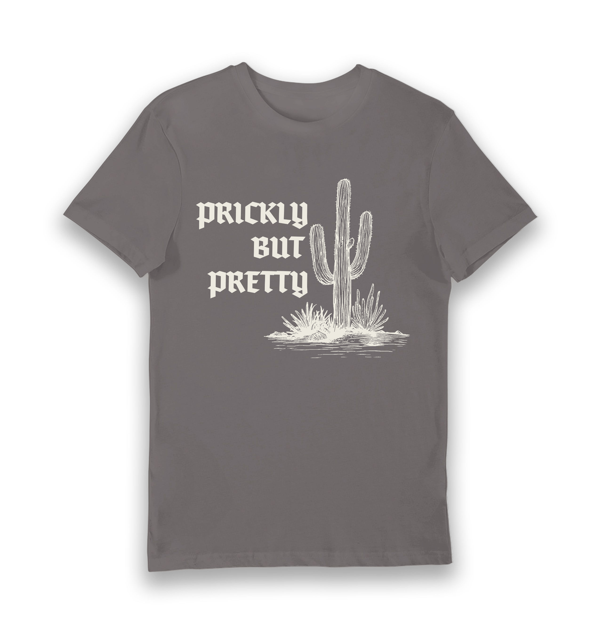 Charcoal Printed T-shirt Front