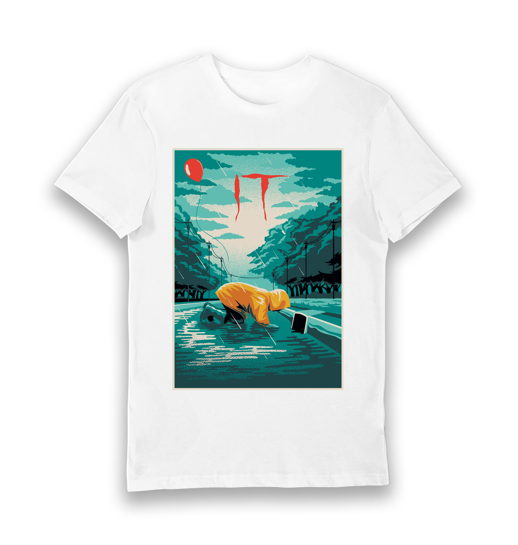 White Printed T-shirt Front