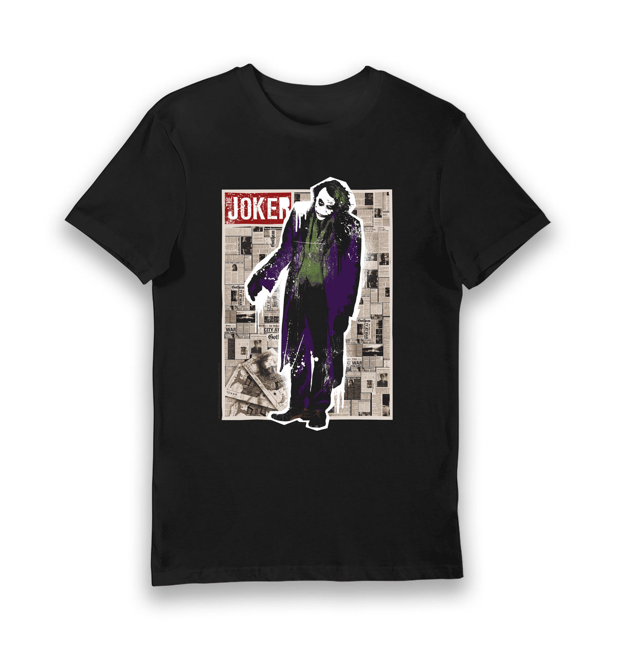 Black Printed T-shirt Front