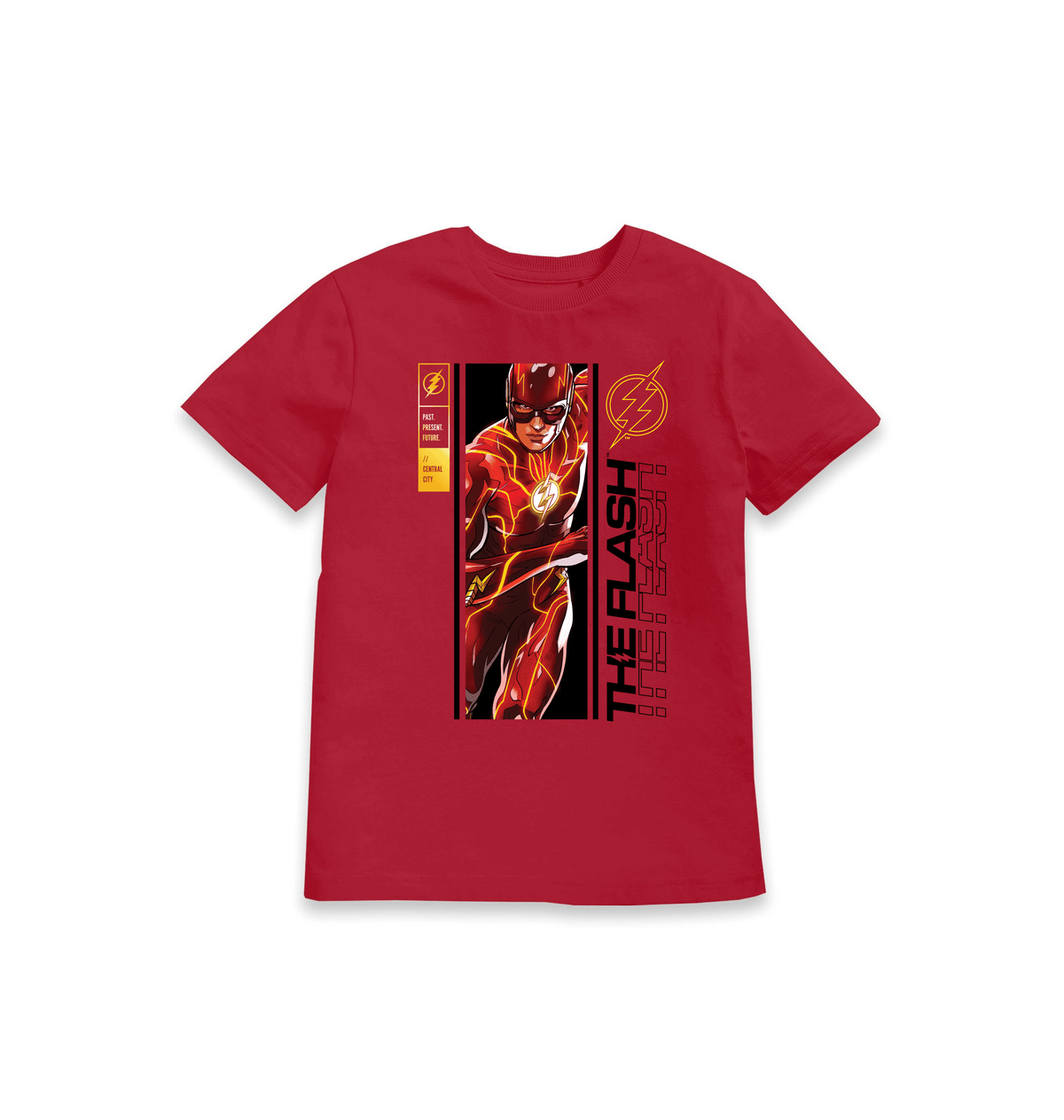 Red Printed Kids T-Shirt Front