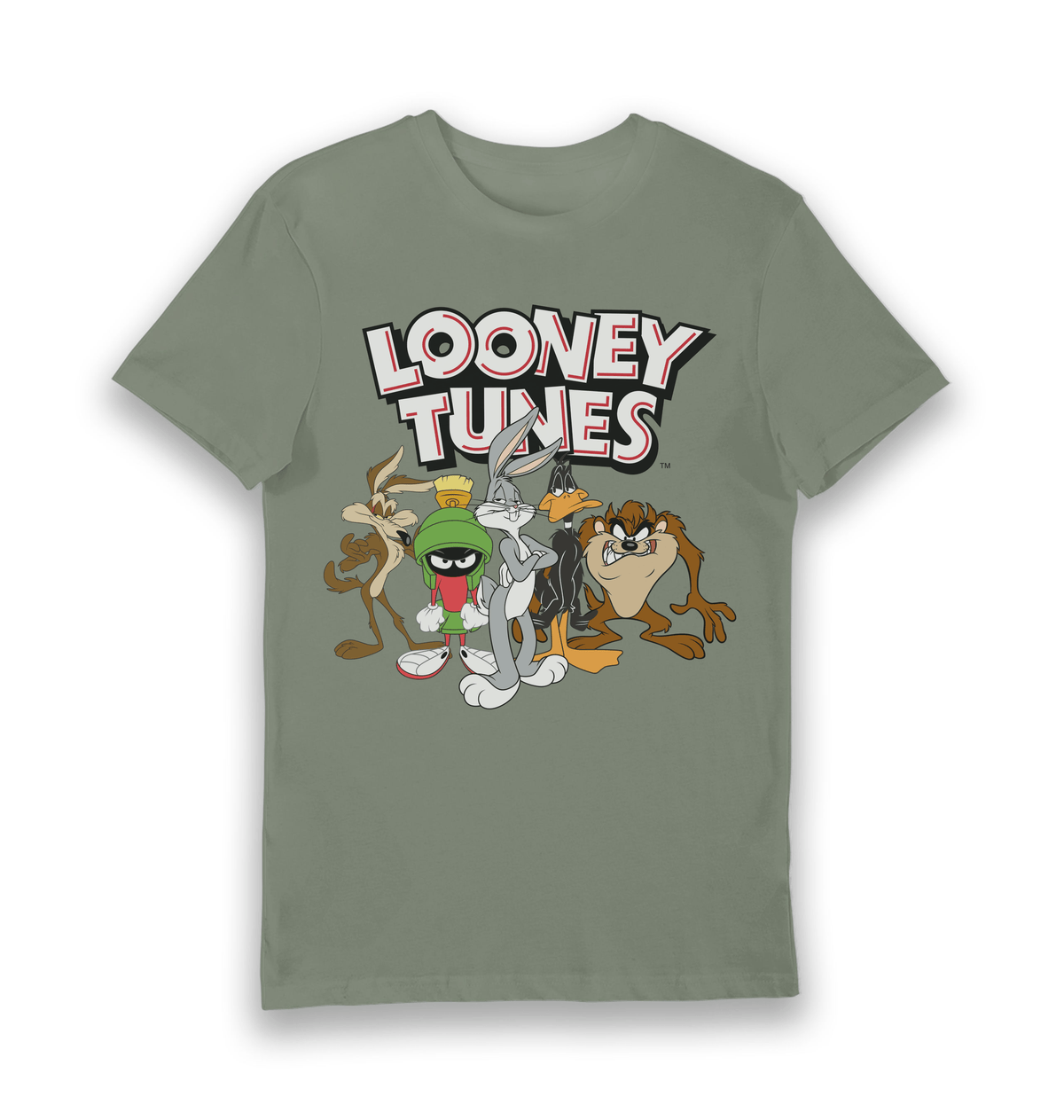 Khaki Printed T-shirt Front
