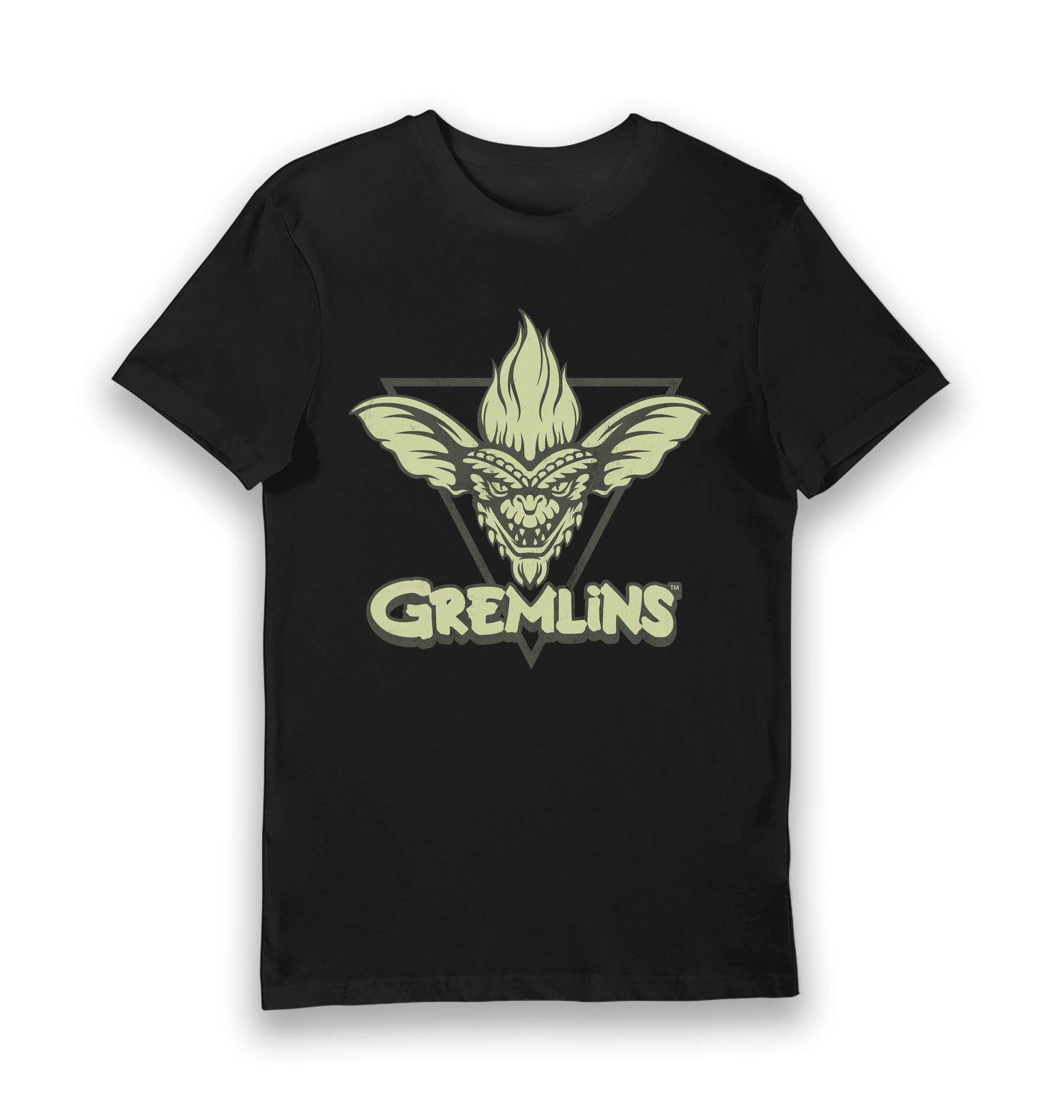 Black Printed T-shirt Front