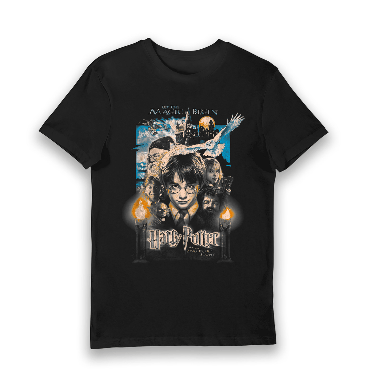 Black Printed T-shirt Front