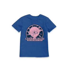 Blue Printed Kids T-Shirt Front