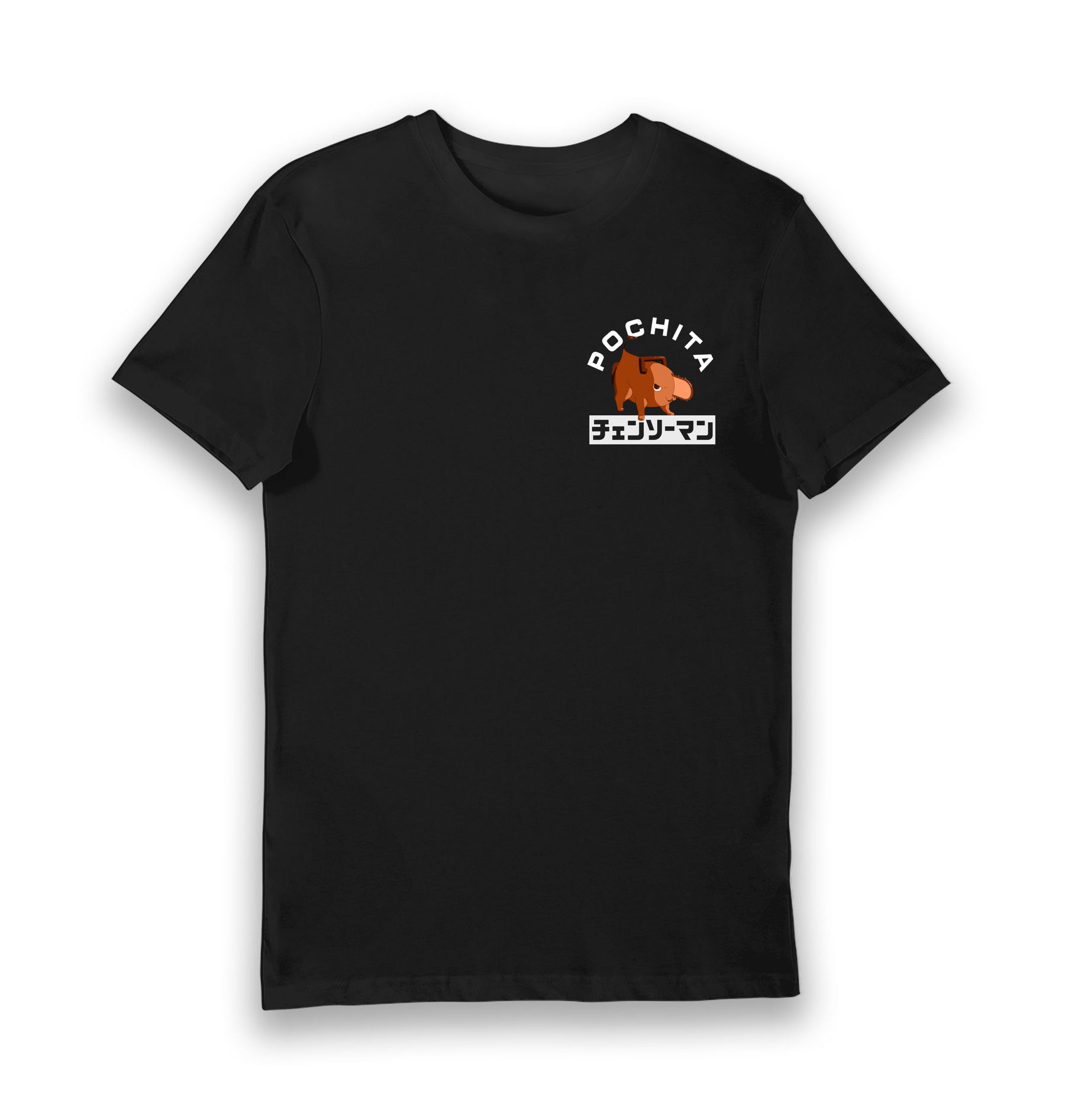 Black Printed T-shirt Front