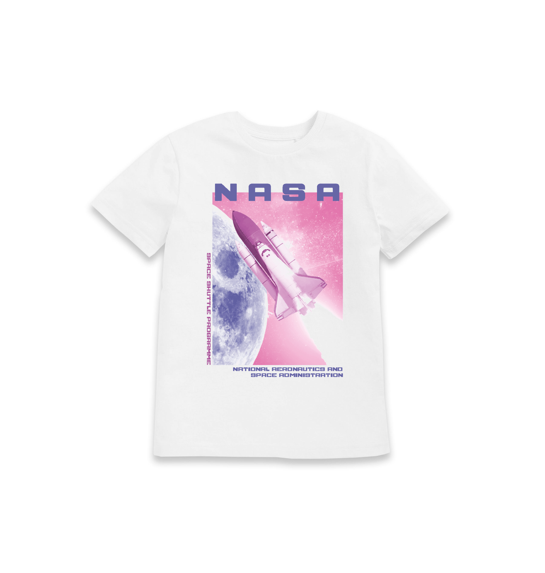 White Printed Kids T-Shirt Front