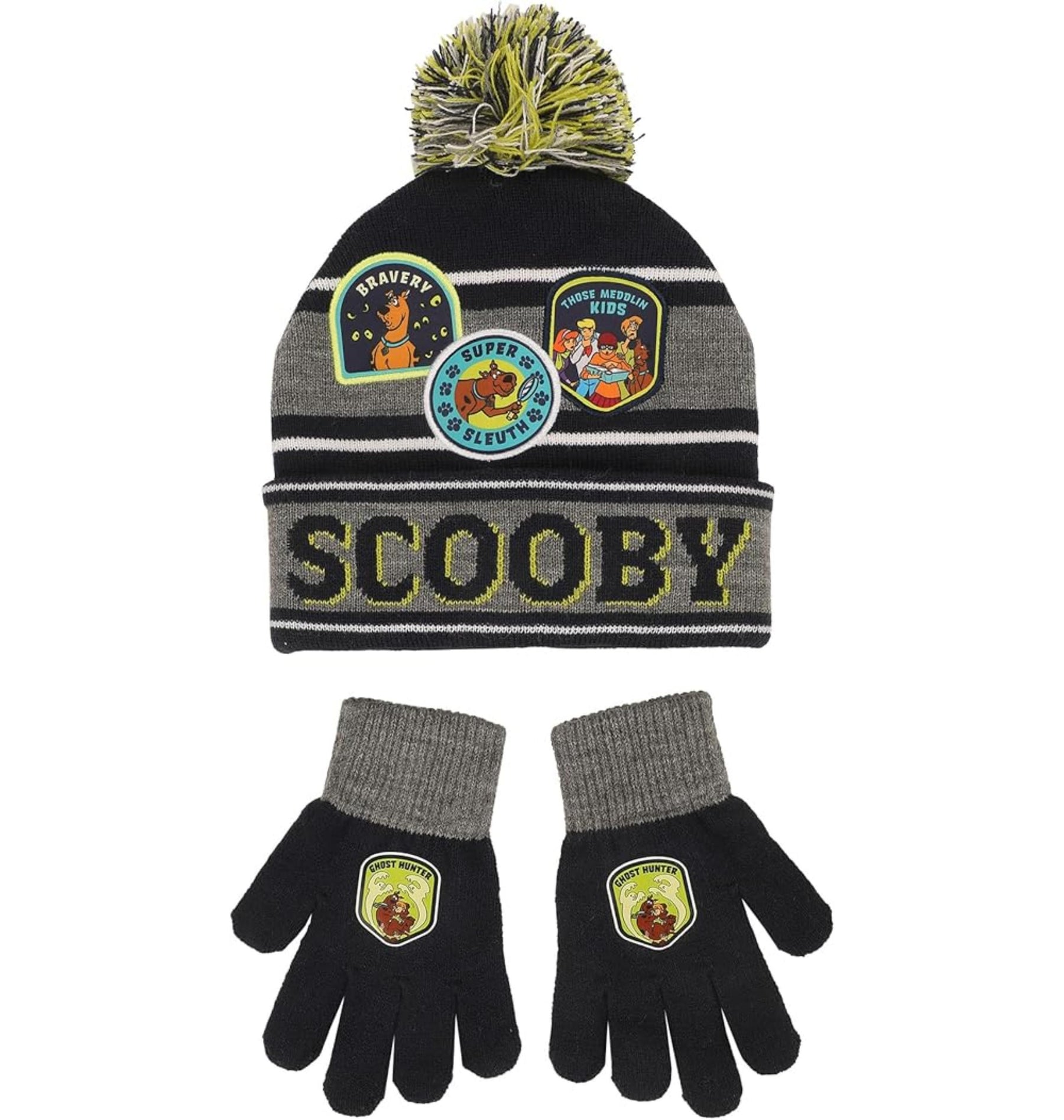 Black & Grey Beanie Front